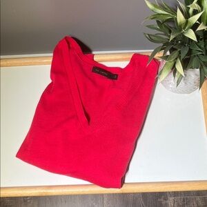 The Limited Bright Red V-Neck Sweater